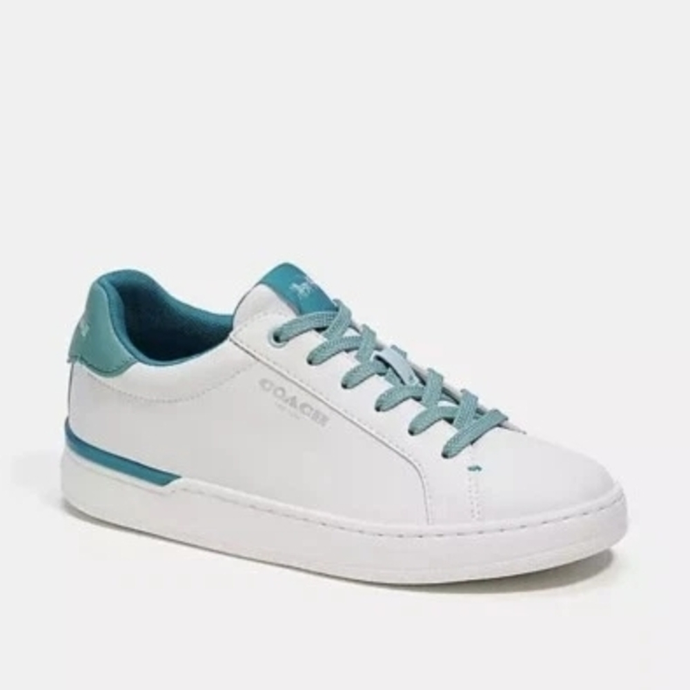 🌹Coach Womans White and Teal Sneakers